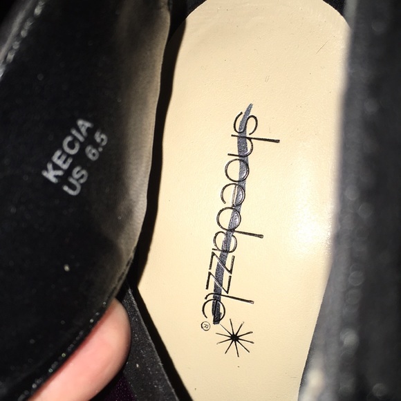 Sz6.5 Velveteen & Metallic Lace-Up Stilettos - Picture 5 of 6